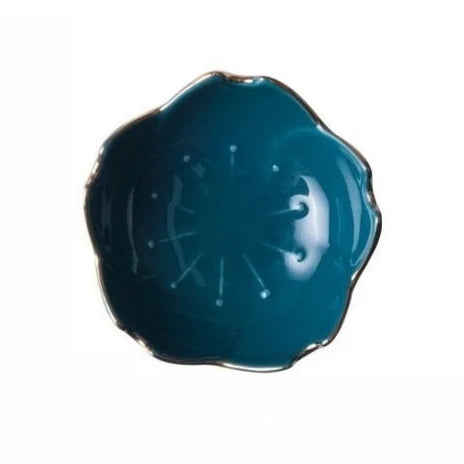 Japanese Ceramic Plate Sakura Petals Dipping Dish Soy