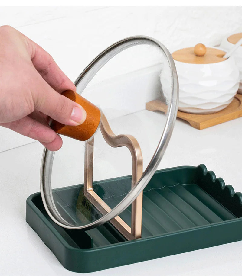 Desktop Pot Lid Holder Foldable Pot Cover Rack