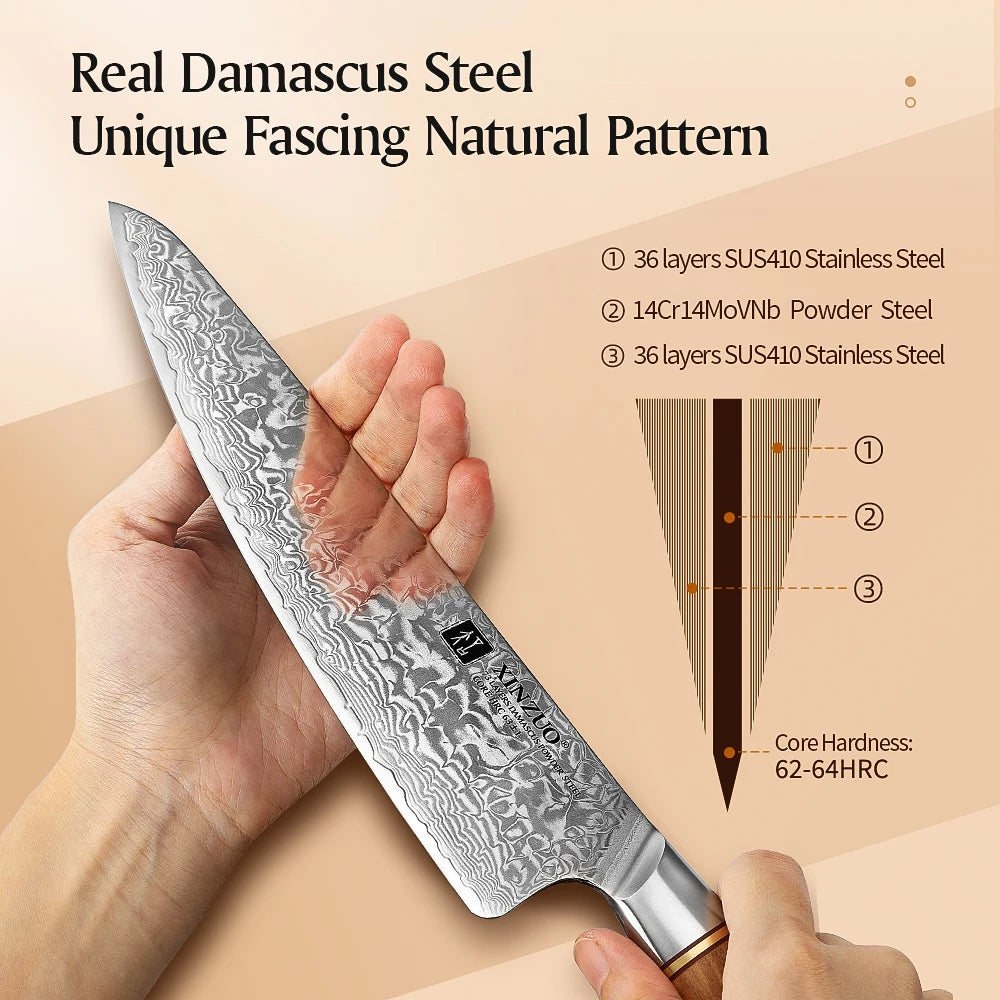 Xinzuo Chef Knife 73 Layers Damascus Steel Knives