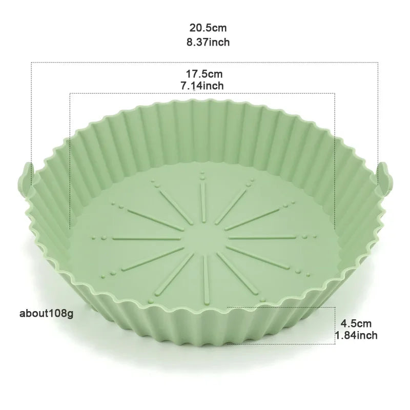 Silicone Air Fryer Baking Tray Reusable Baking Basket