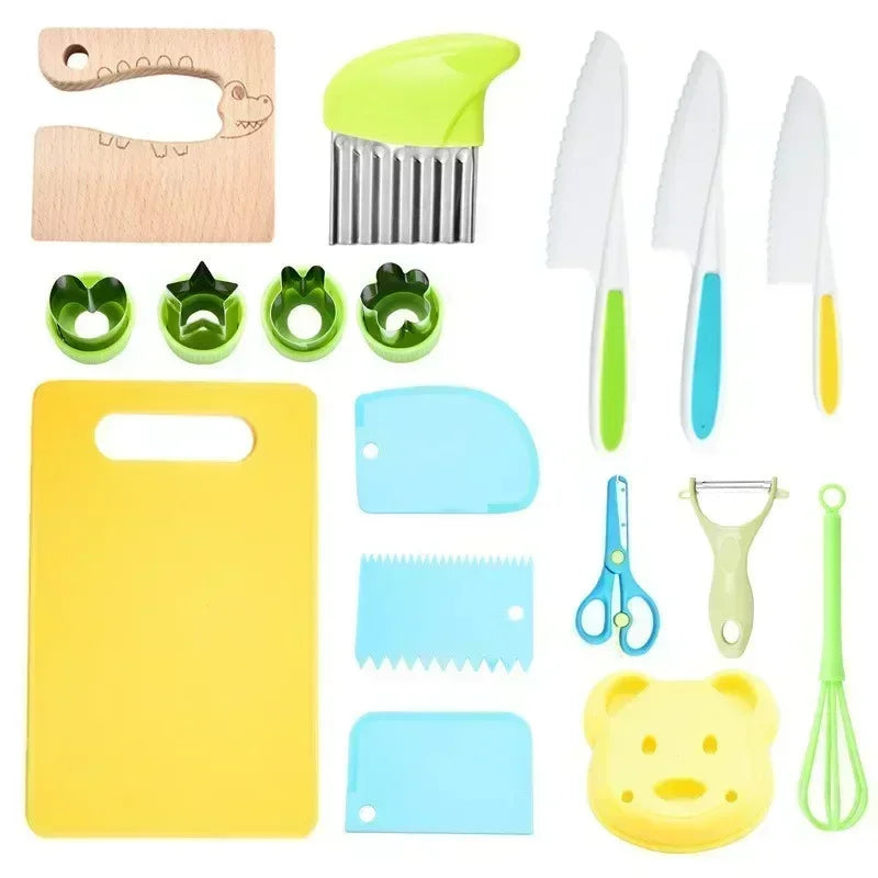 11/13/17pcs Kids Cooking Sets Real Cooking Montessori Toddlers