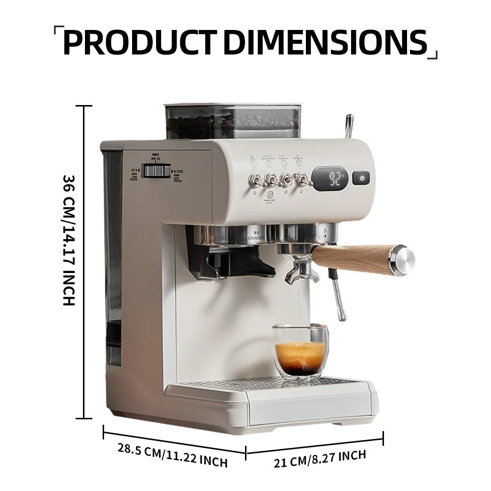 Semi-Automatic Espresso Machine Built-In Grinder & Cold Dual