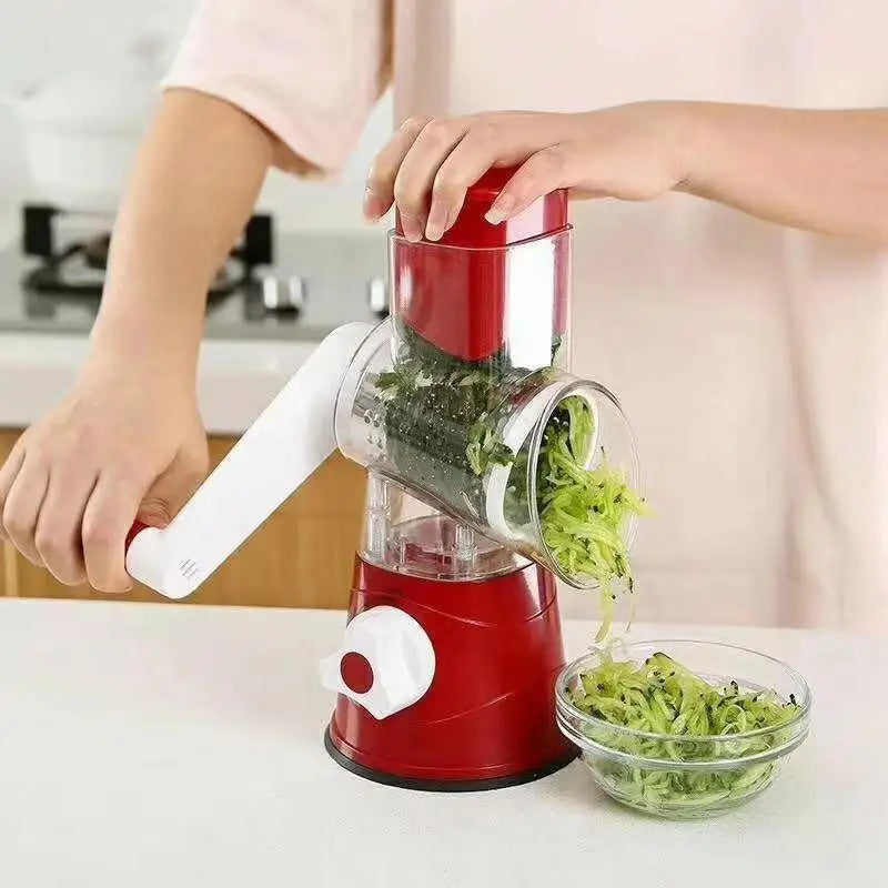Rotary Vegetable Slicer Grater Multiple Blades Easy Clean