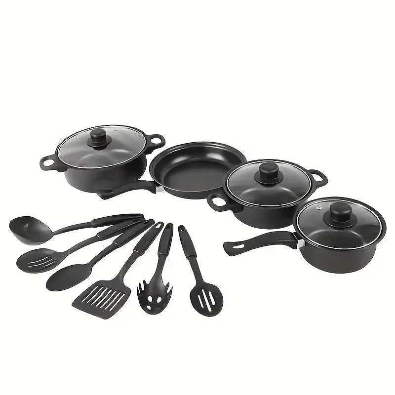 13-Piece Featuring Nonstick Induction Pots Frying Pan Cooking