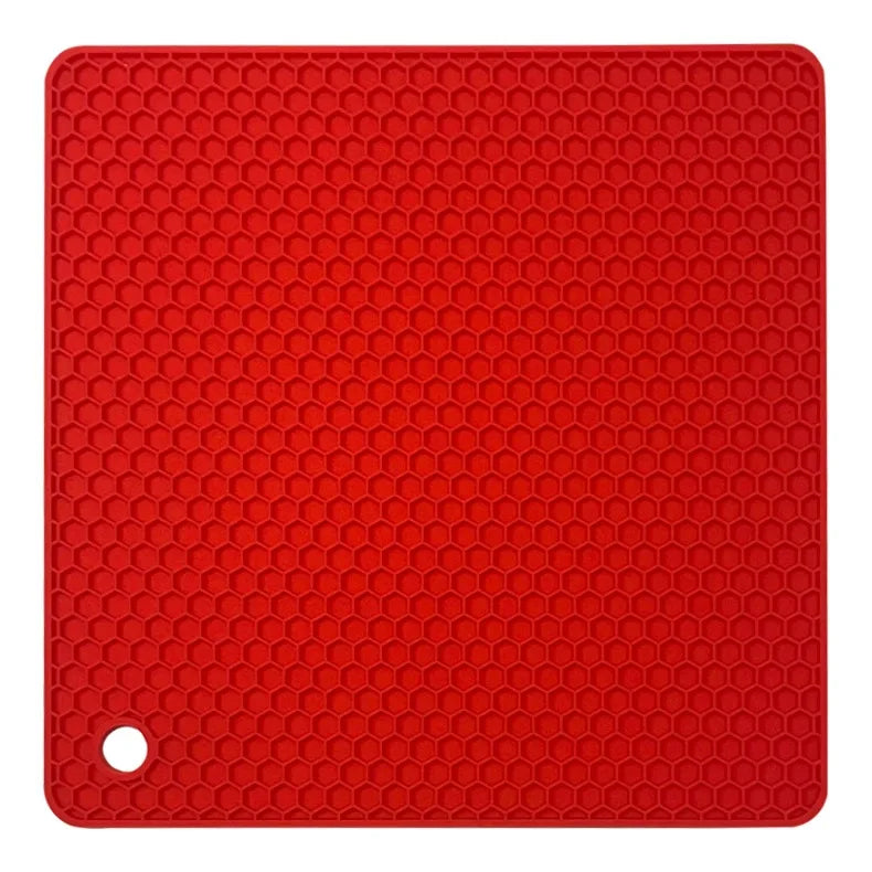18cm Square Silicone Mat Heat Resistant Potholder Dining