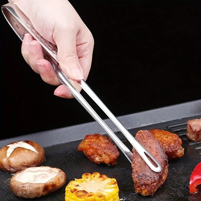 Food Tongs 304 Stainless Steel Barbecue Tongs Clip