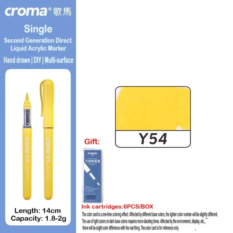 Croma 160/1 Colors Refillable Direct Liquid Acrylic Marker