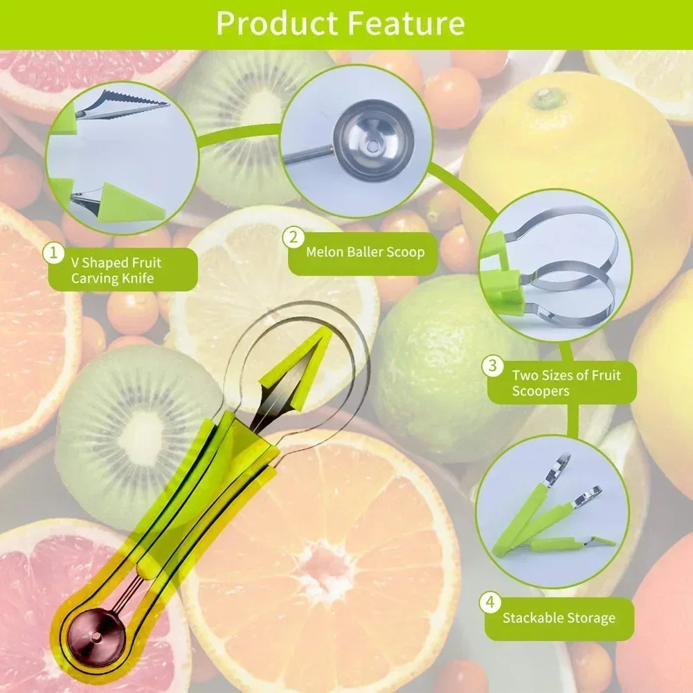 In Melon Cutter Scoop Fruit Carving Knife Fruit