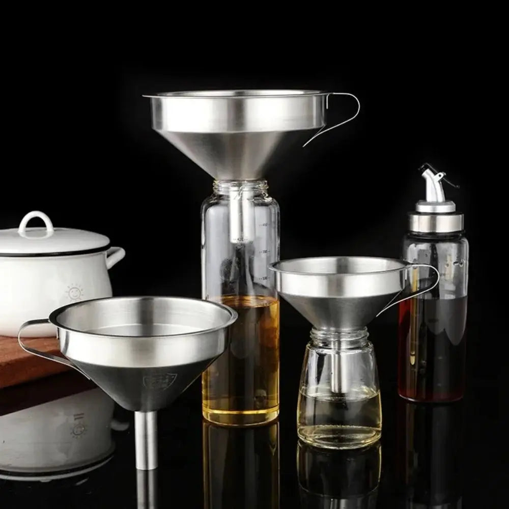 Stainless Steel Funnel Oil Liquid Metal Funnel Detachable