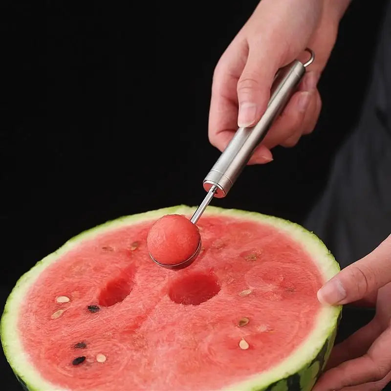 1pcs Fruit Carving Spoon Stainless Steel Waviness Baller