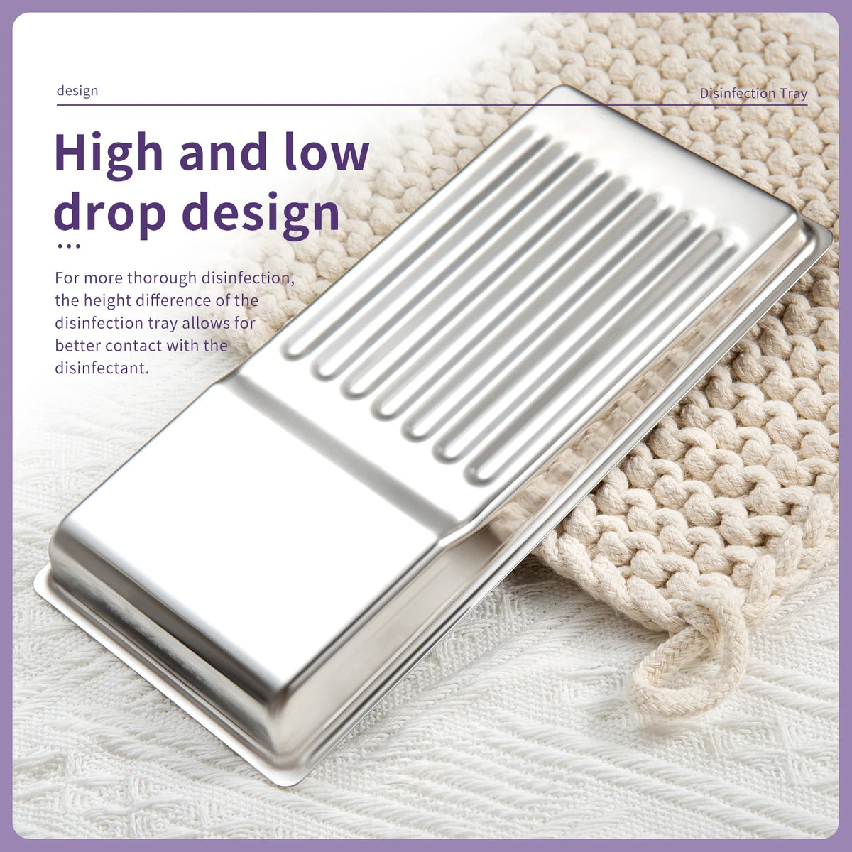 Stainless Steel Disinfection Dish Cosmetic Storage Tray Nail