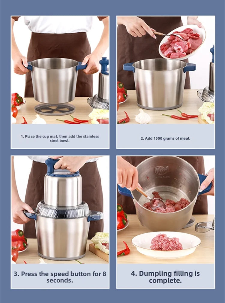Professional 6l Commercial Meat Grinder Industrial Grade