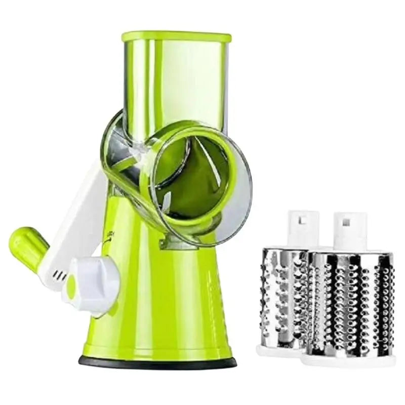 Rotary Vegetable Slicer Grater Multiple Blades Easy Clean