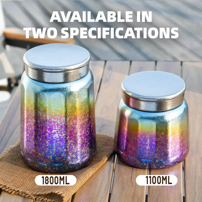 Tito Titanium Pure Titanium Tea Jar Large Storage