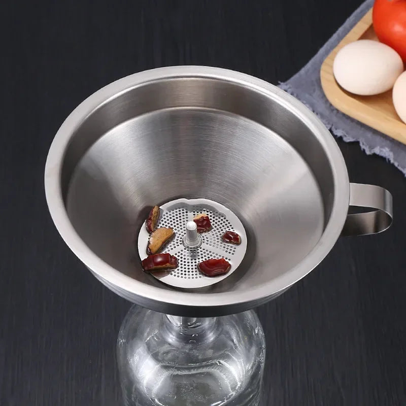 304 Stainless Steel Funnel Metal Wide Mouth Funnel