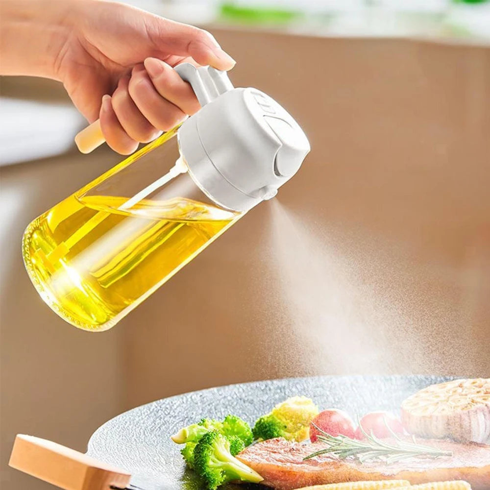 1-4pc 2-In-1 Sprayer Pourer Oil Empty Bottle Plastic