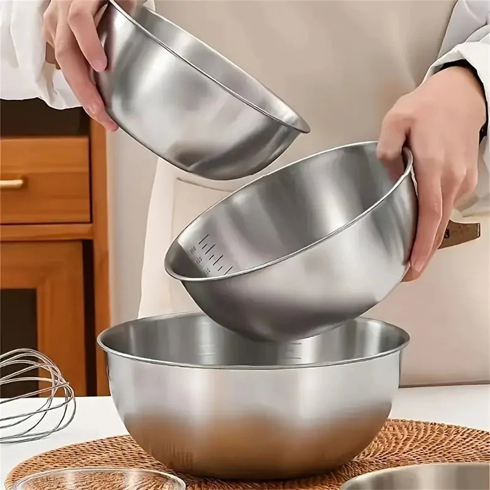 1-3 Stainless Steel Bowl Scale Cooking Baking Food