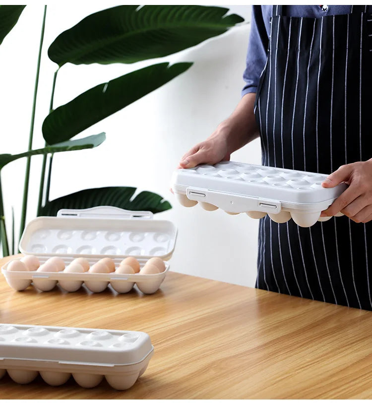 Egg Storage Box Refrigerator Plastic Airtight Fresh Keeping