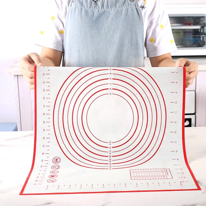 Black Red Kneading Dough Mat Silicone Baking Mat
