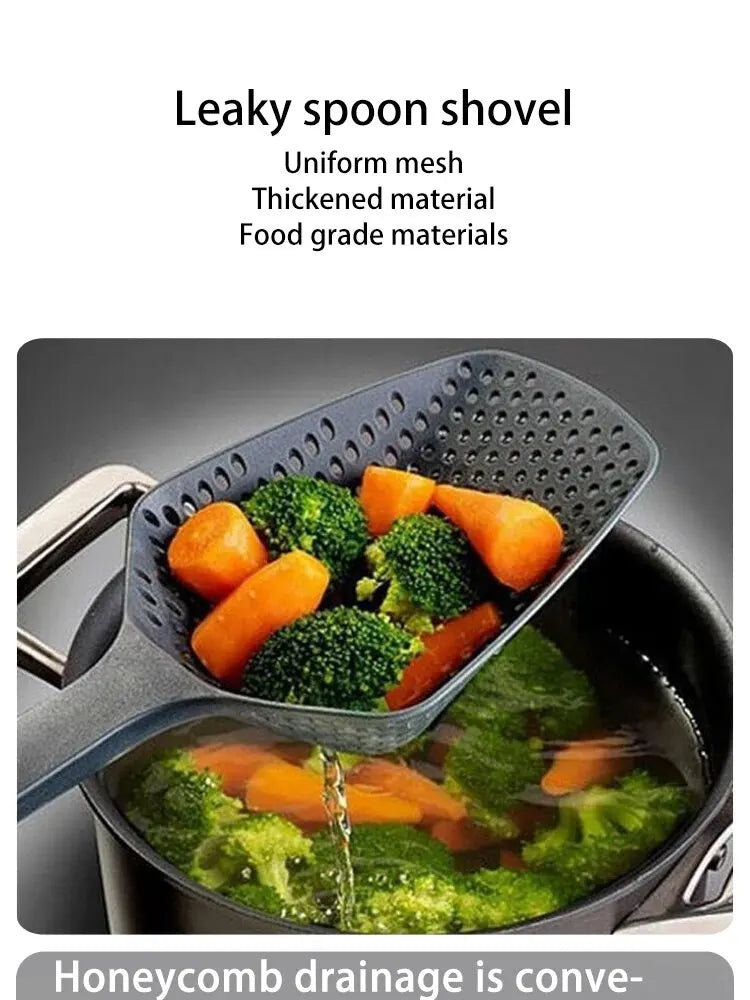 Strainer Spoon Large Funnel Fried Food Strainer Long