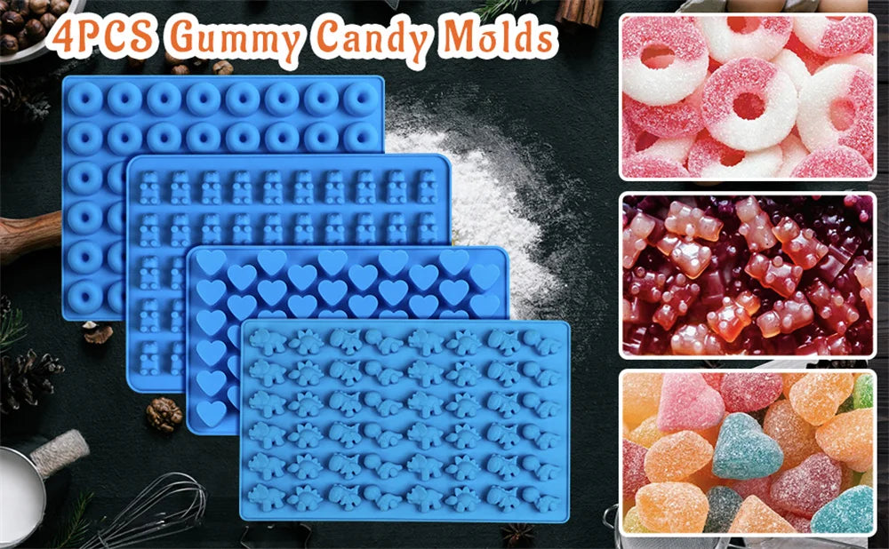 6pcs Candy Silicone Moulds Dropper Candy Gummy Molds