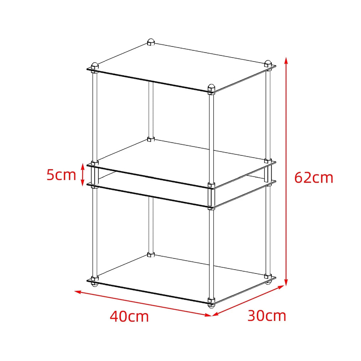 Bauhaus Stainless Steel Metal Modular Storage Rack Floor