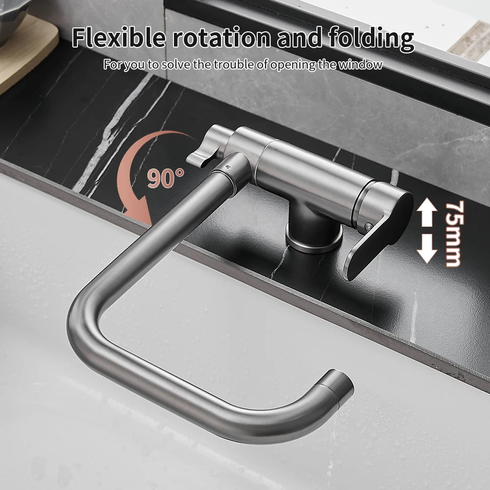 Grey Color Faucets Folded Waterfilter Taps Mixer Drinking