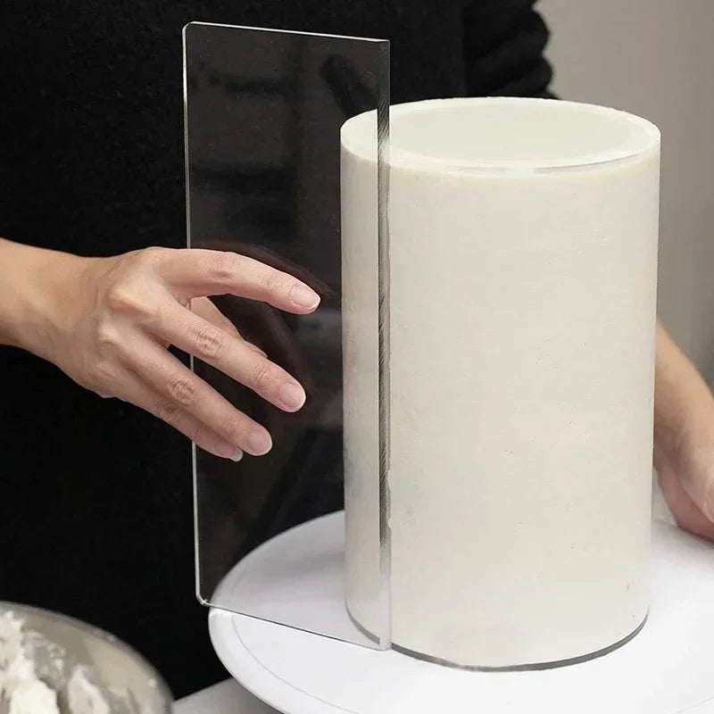 Transparent Cream Scraper Cake Making Scraper Rectangular Acrylic