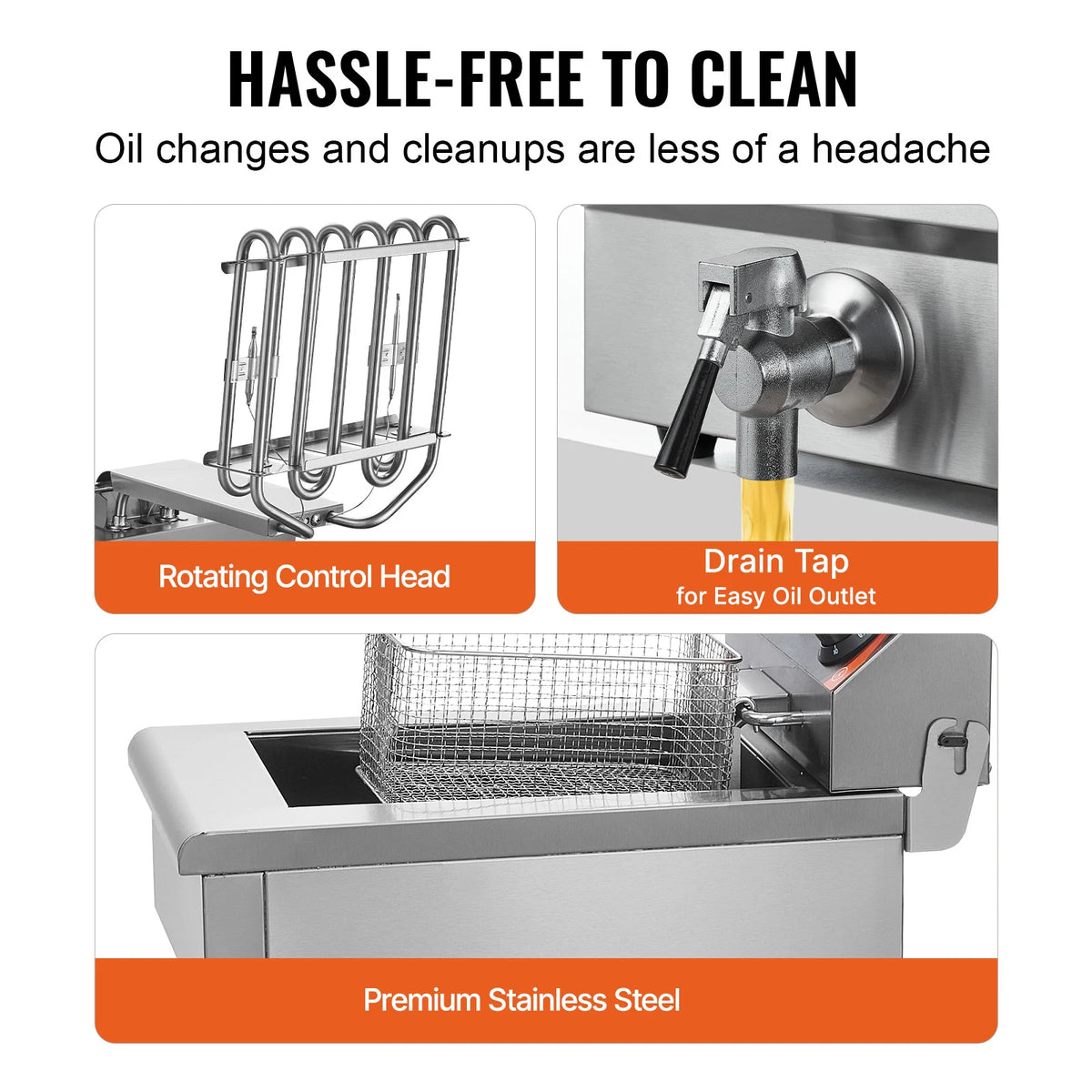 Succebuy 12l Electric Deep Fryer W/Dual Removable Tanks
