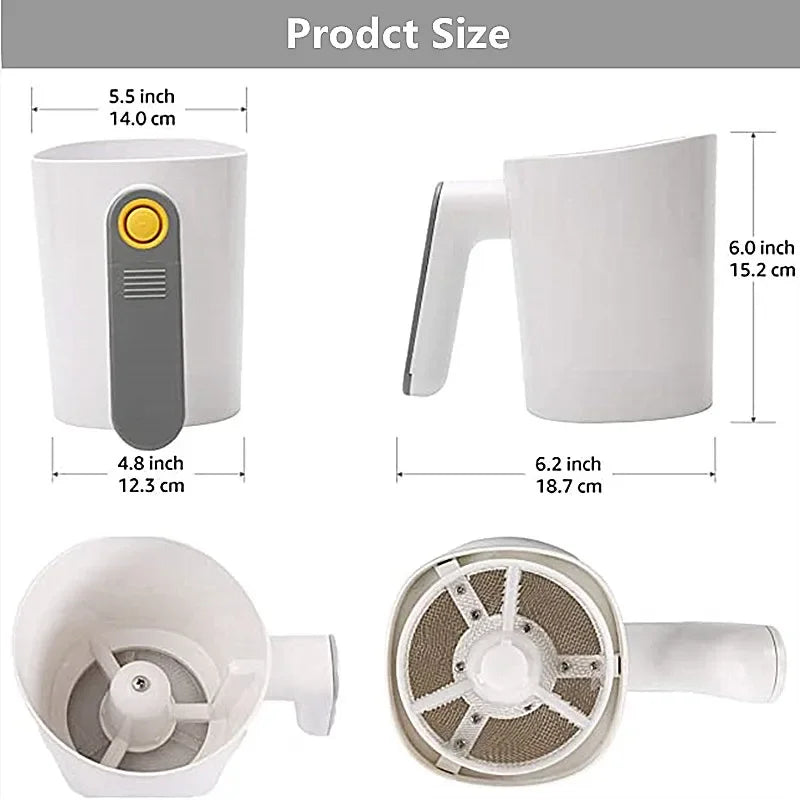 Hand-Held Electric Powder Sieve Stainless Steel Inner Core