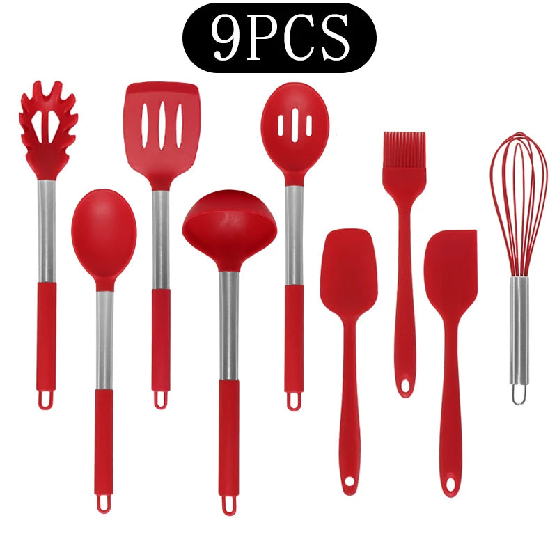 Black Non-Stick Silicone Kitchenware Cooking Utensils Cookware