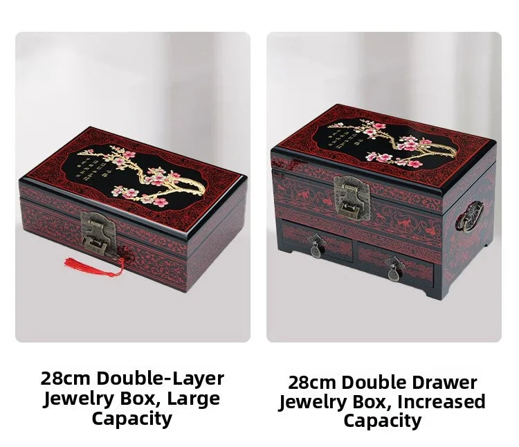 Chinese Style Wooden Lacquer Box Pu Er Tea