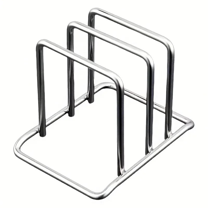 1pc Space-Saving Stainless Steel Pot Lid Cutting Board