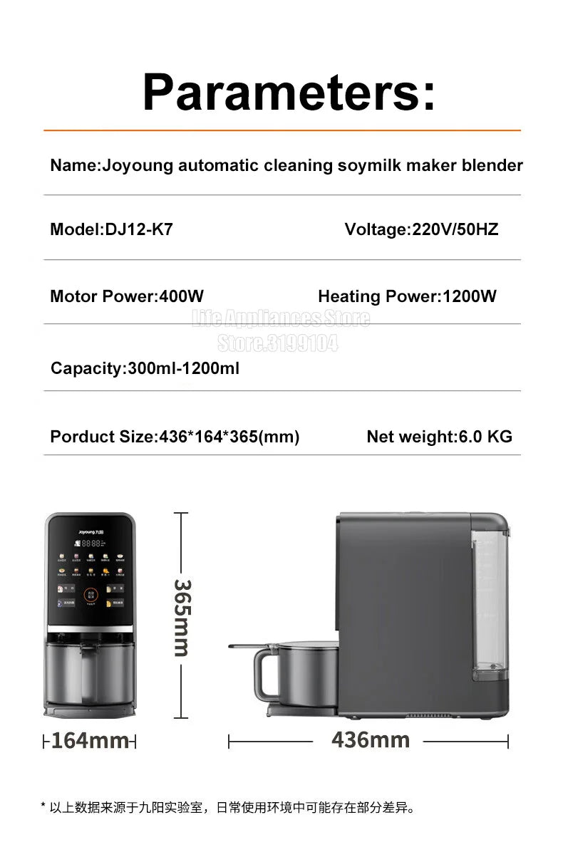 Joyoung K7 Electric Blender Auto Clean Soymilk Maker