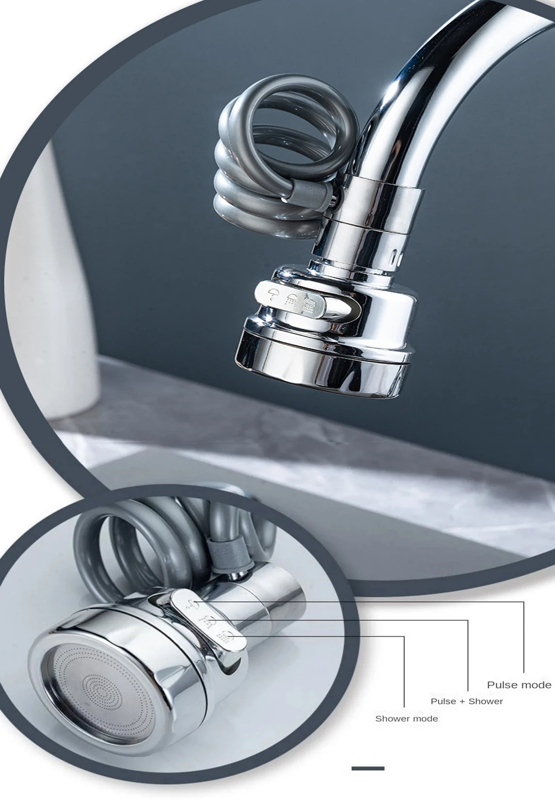Modes Sink Faucet 360 Degree Rotation Filter Extension