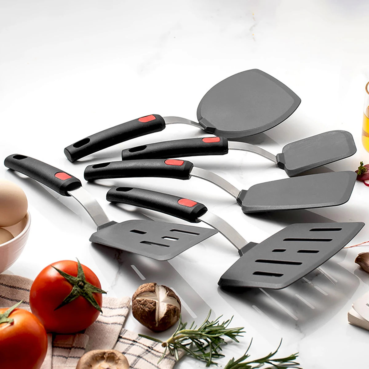 Fried Fish Steak Spatula Cooking Stainless Steel Silicone
