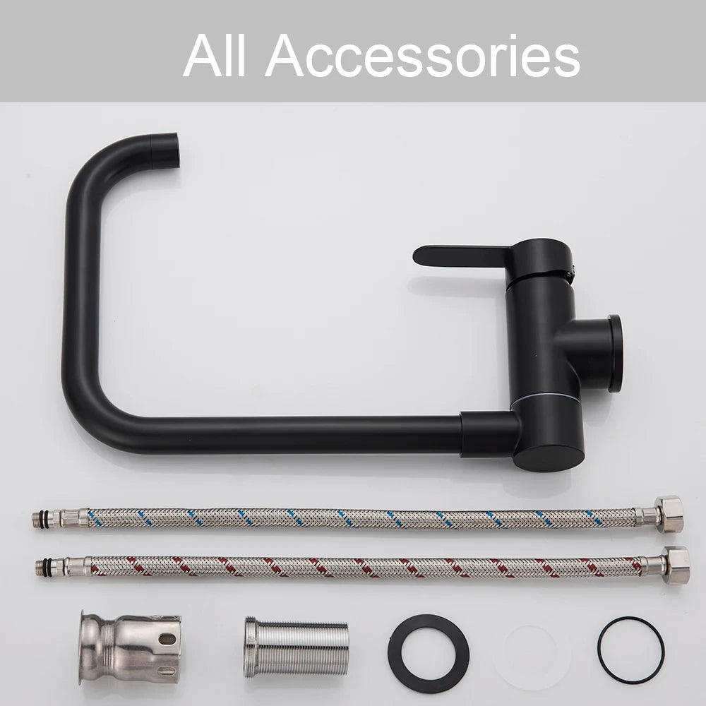 Window Front Faucet 360 Foldable Mixer Tap Spray