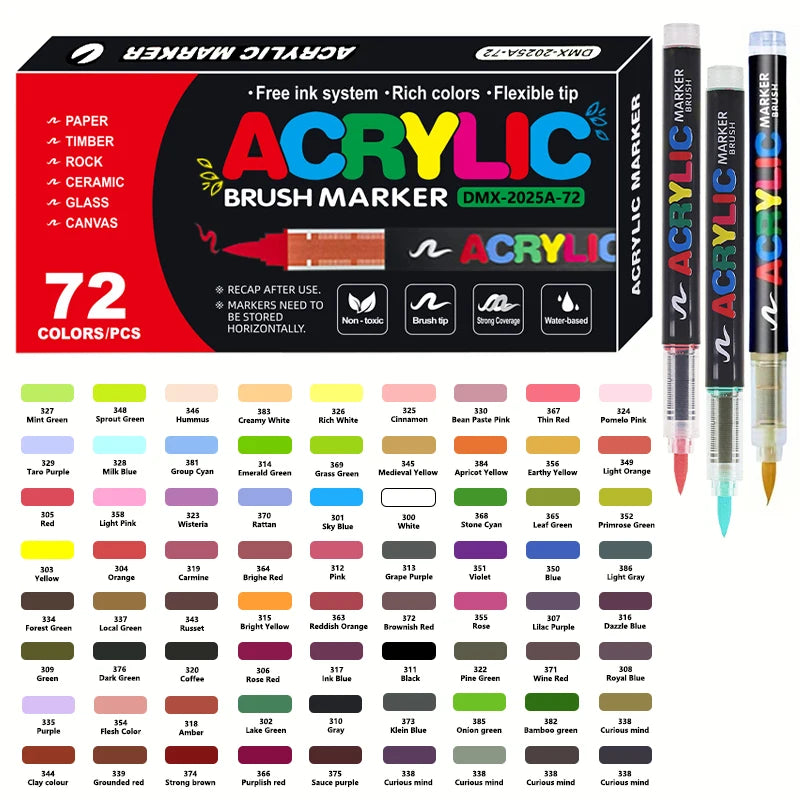 12-366 Colors Acrylic Paint Pen Markers Acrylic Felts