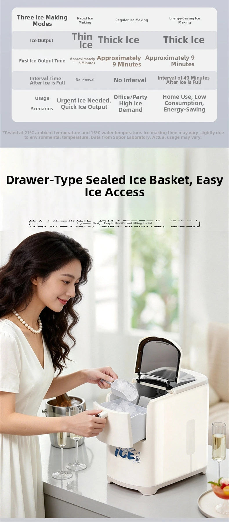 Mini Ice Maker Machine Dorm Student Automatic Ice