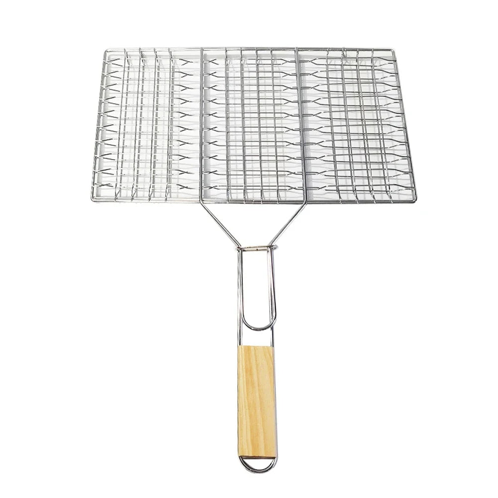 Folding Outdoor Camping Stainless Steel Bbq Rack Removable