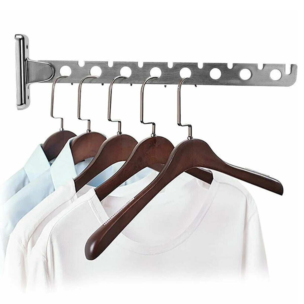 8/10 Holes Stainless Steel Clothes Hooks Wall Mounted