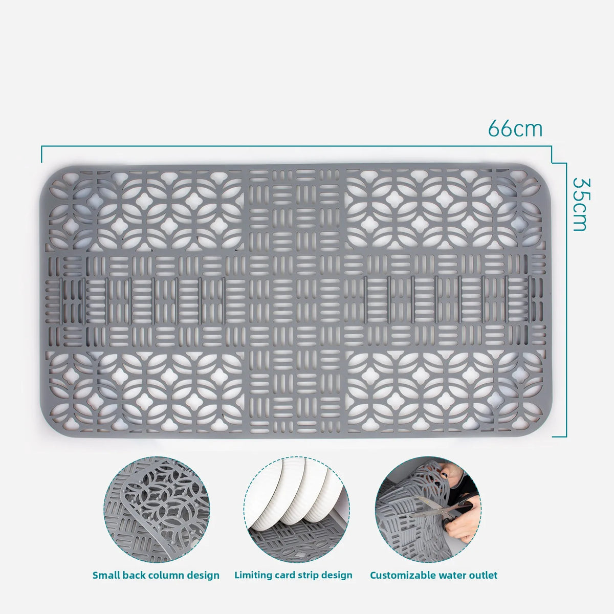 Sink Silicone Mat Anti-Scratch Honeycomb Pad Dishwashing Basin