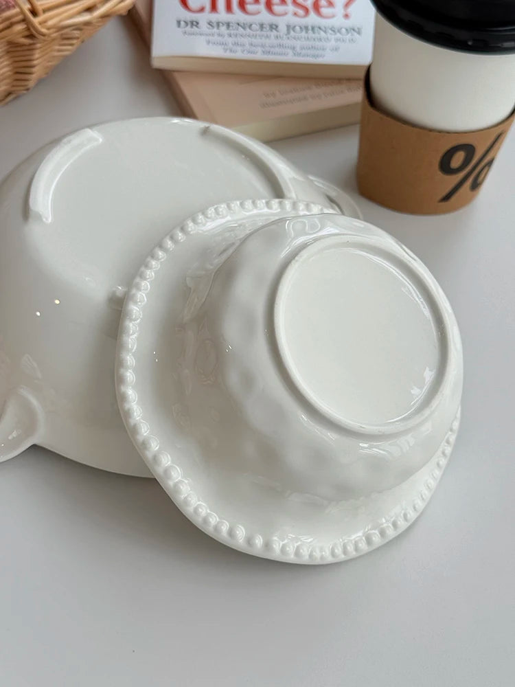 Hebden Style Creative Irregular Ceramic Diningware Black White