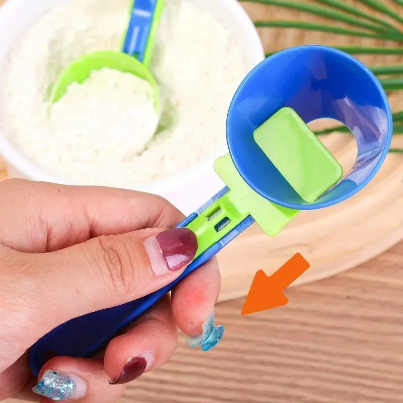 4/1pcs Creative Protein Powder Sliding Spoon Funnel Spoons
