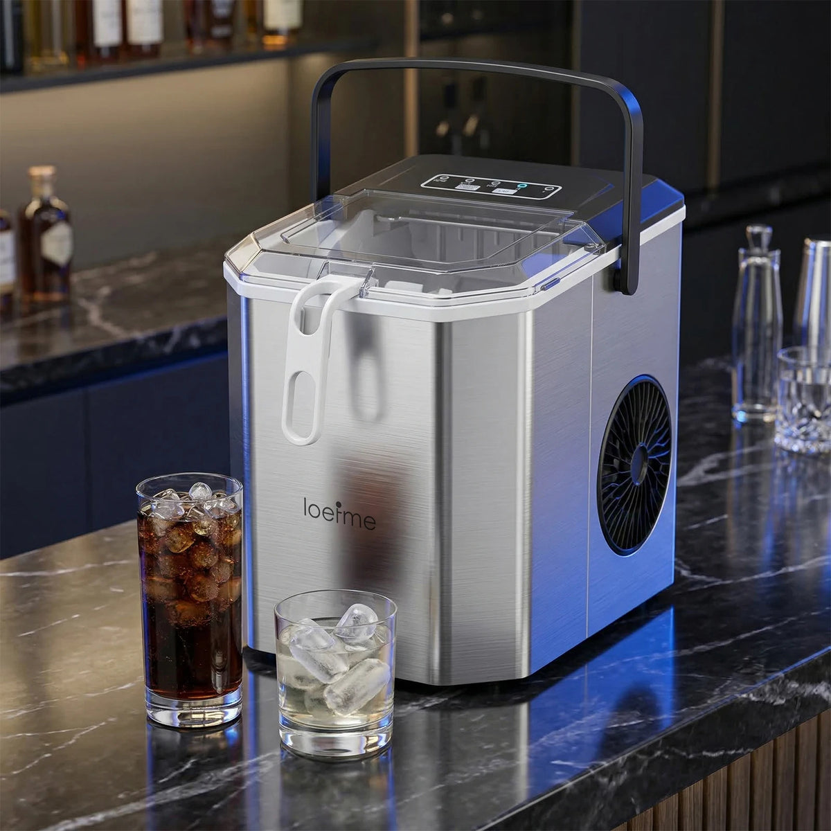 Loefme 12kg/24h Electric Ice Maker Desktop Fully Automatic