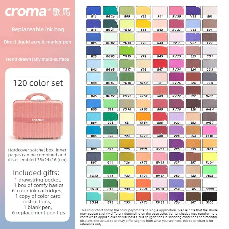 Croma 160/1 Colors Refillable Direct Liquid Acrylic Marker