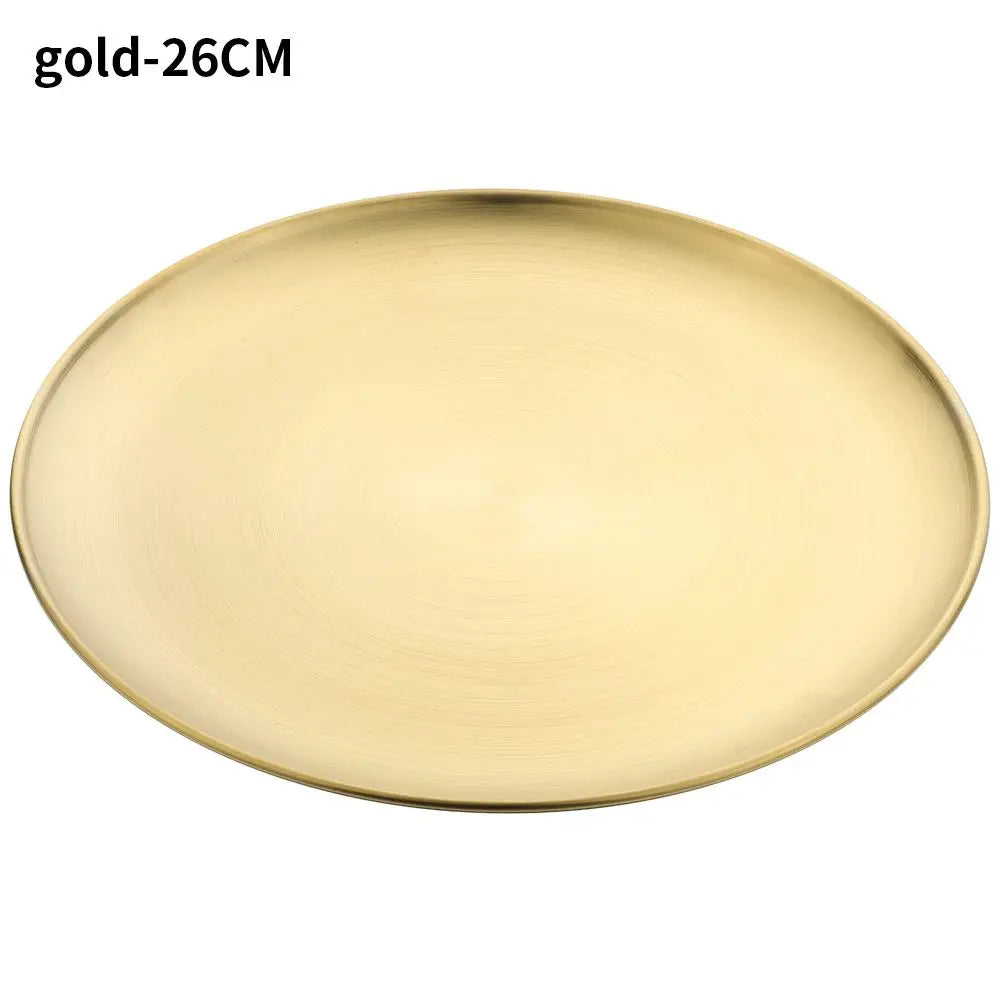 Stainless Steel Metal Dining Disc Round Bone Spitting
