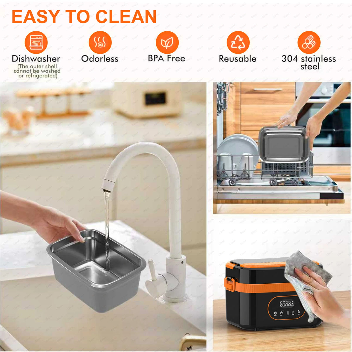Gison Electric Heated Lunch Box Food Warmer 5l