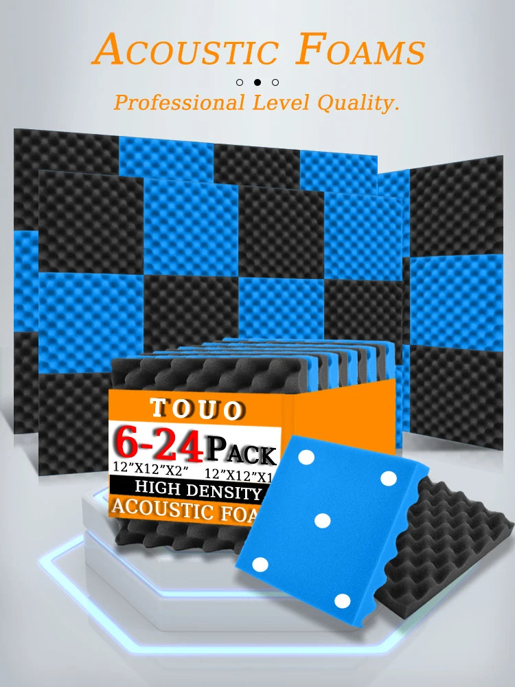 Sound Absorbing Foam Panel 6/12/24/48 Acoustic Foam Studio
