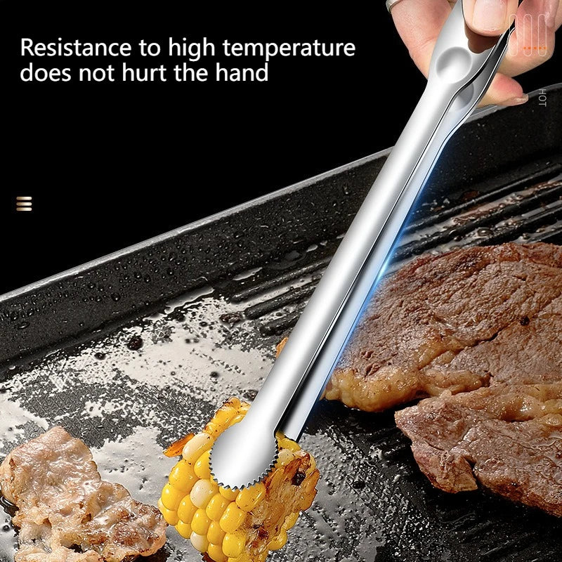Grill Tongs Stainless Steel Food Clip Bbq Steak